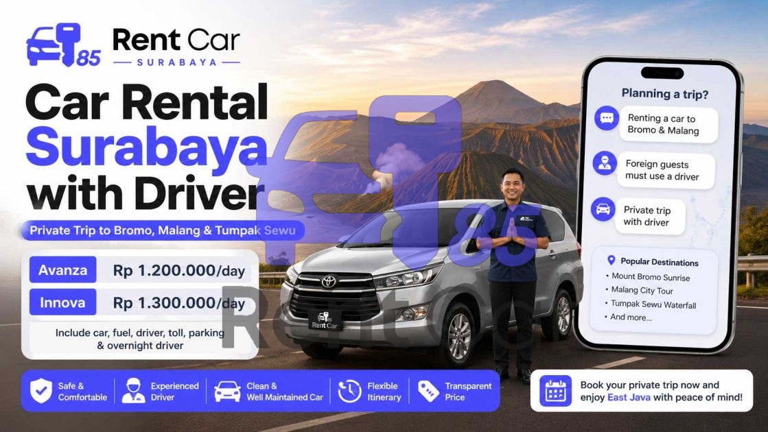 Car rental surabaya with driver
