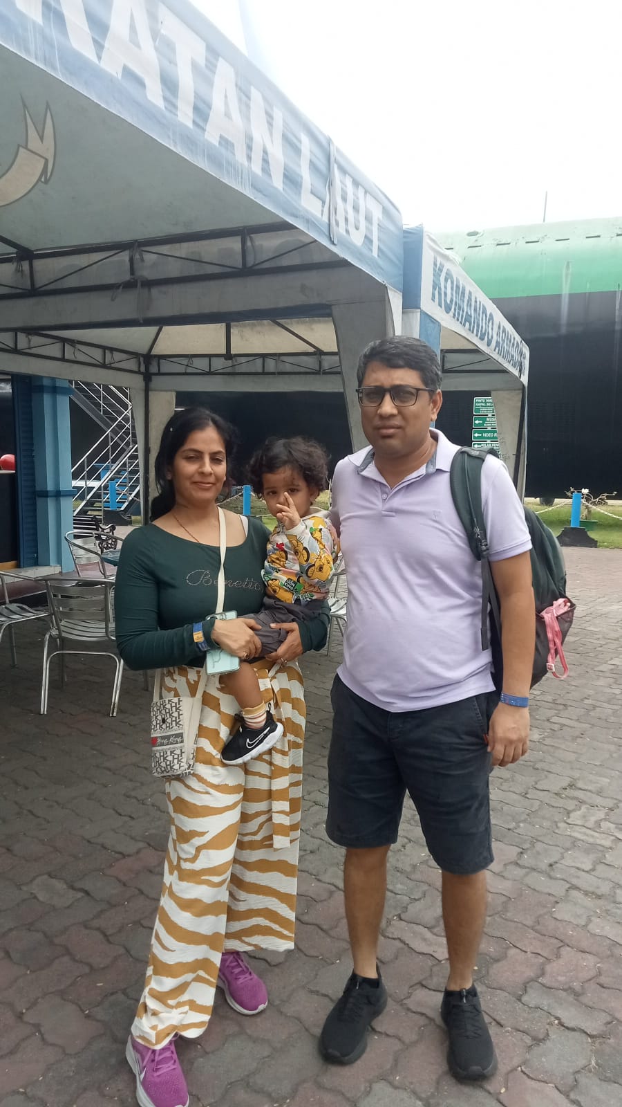 Manish keyal from singapore with family during taman safari prigen trip